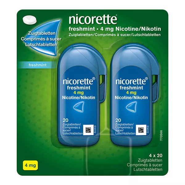 Nicorette Mint 4 mg szopogató tabletta Mentol 80x