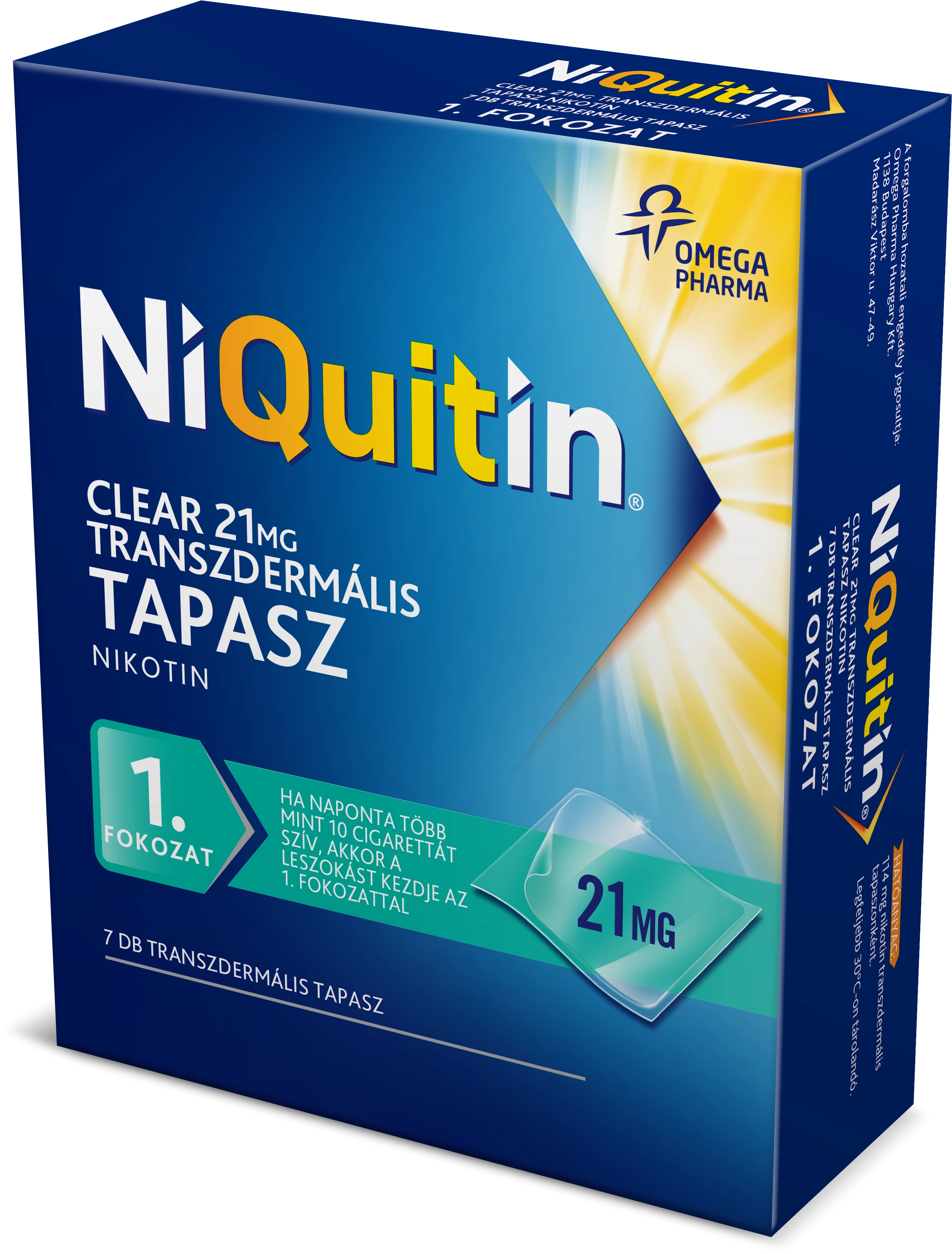 NiQuitin Clear transzdermális tapasz 21mg 7x