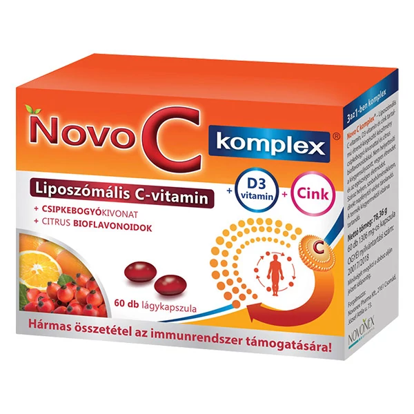 Novo C Komplex liposzómás C D3 Zn kapszula 60x