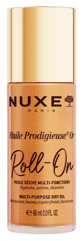 NUXE Huile Prodigieuse Többfunkciós, csillogó száraz olaj Roll-On OR 60 ml