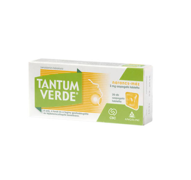 Tantum Verde narancs-méz 3 mg szopogató tabletta 20x