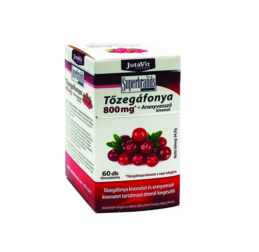 JutaVit Tőzegáfonya 800mg+Aranyvessző kivonat 60x