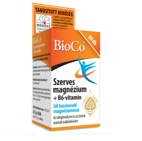 BioCo Szerves magnézium + B6 tabletta 60db